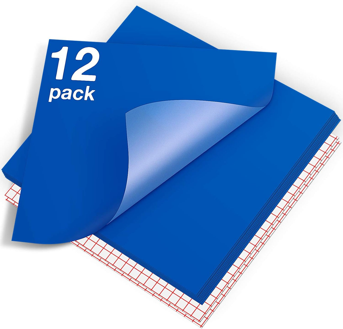 HTVRONT 70 Pack Vinyl for Cricut Machine, 57 Sheets 12" X 12" Permanent Adhesive Vinyl Sheets & 2 Cutting Mat & 10 Transfer Paper for Vinyl