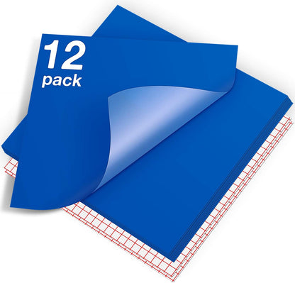 HTVRONT 70 Pack Vinyl for Cricut Machine, 57 Sheets 12" X 12" Permanent Adhesive Vinyl Sheets & 2 Cutting Mat & 10 Transfer Paper for Vinyl