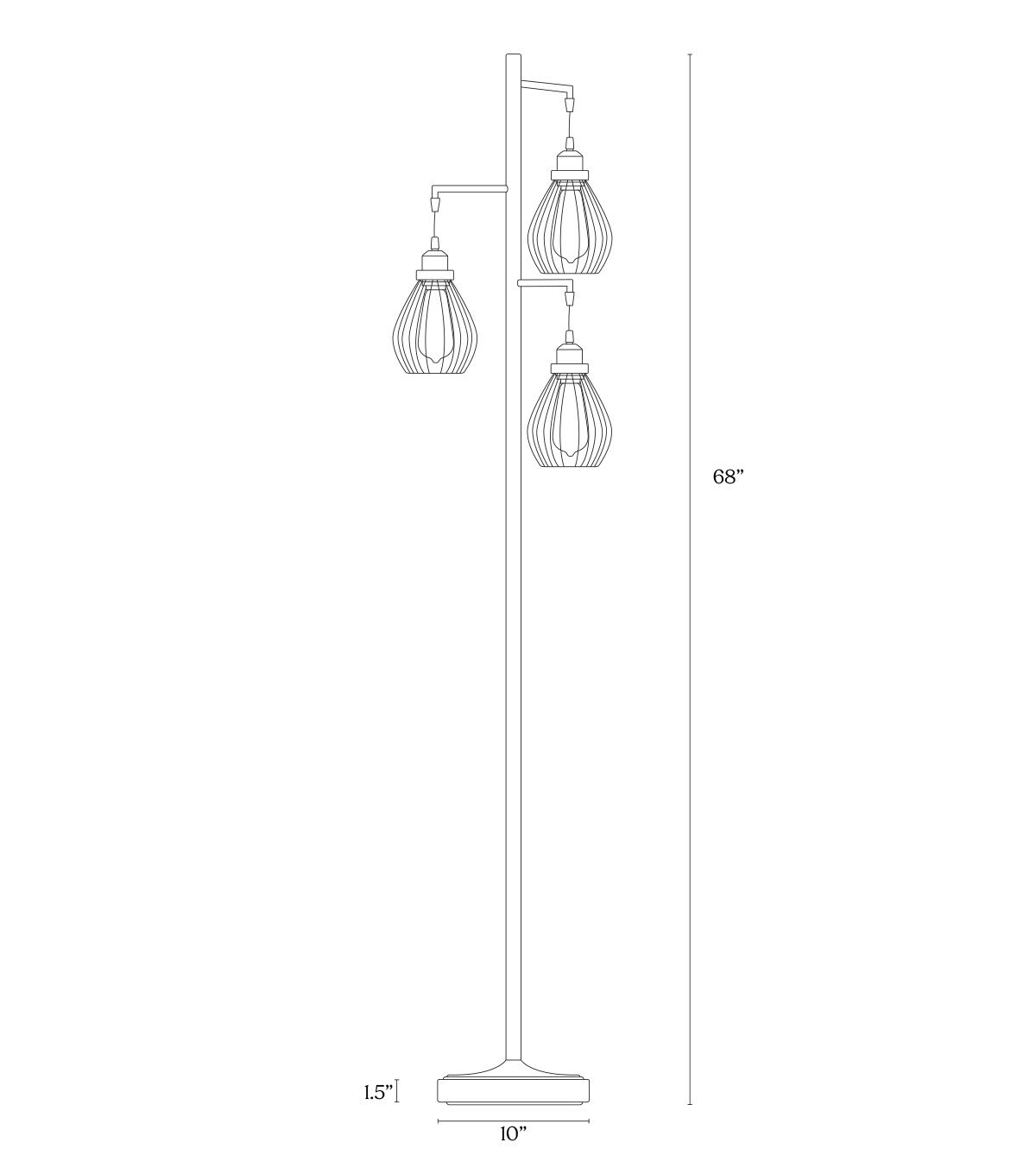 Brightech Teardrop LED Floor Lamp - Black