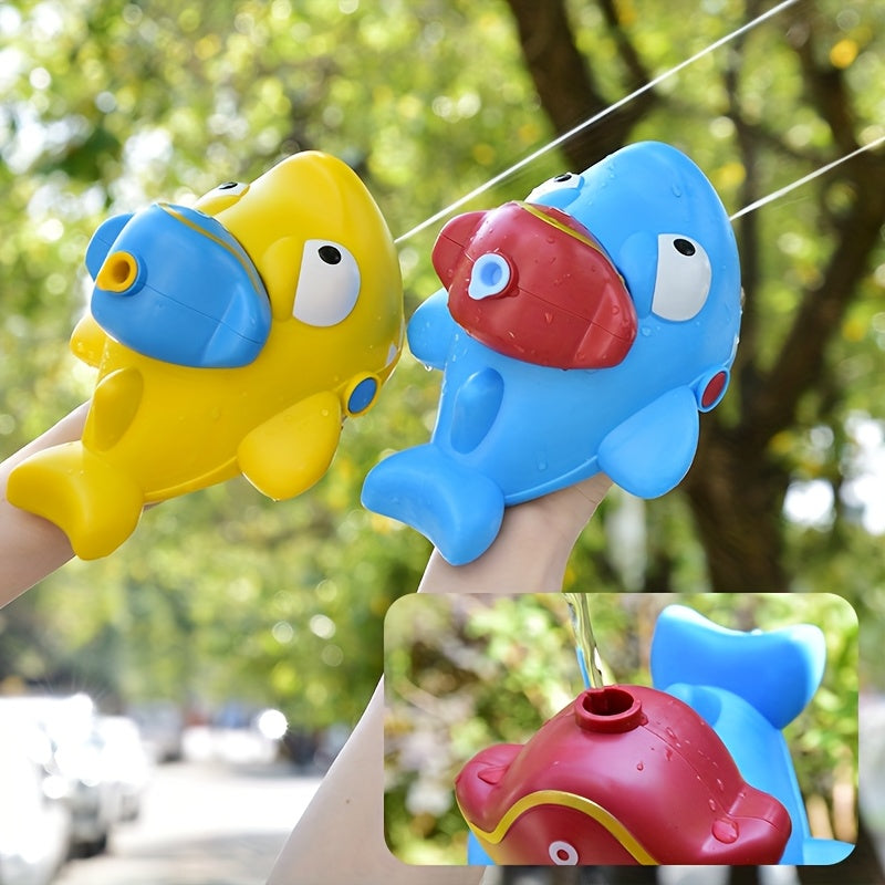 Canon à eau mignon en forme de requin, pistolet à eau manuel, portée ultra-longue, jouets d'eau pour piscine et plage estivale, jouets pour fêtes et célébrations