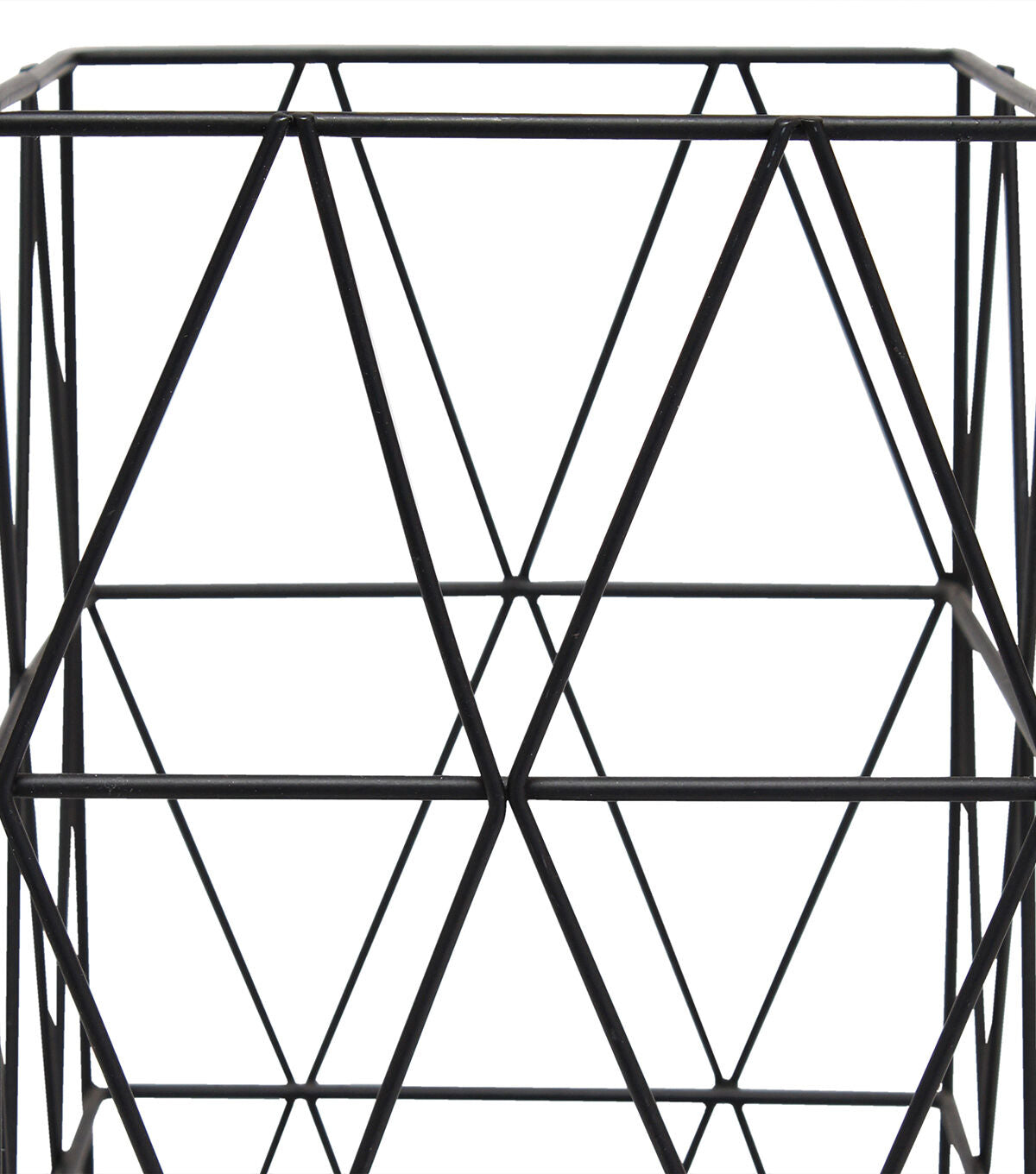 All The Rages Black Geometric Square Metal Table Lamp