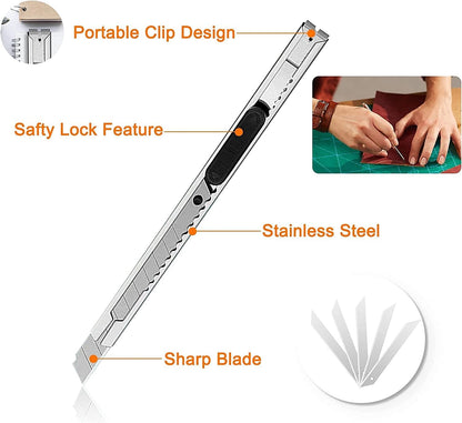 27PCS Craft Weeding Tools for Vinyl Kit,Utility Knife Set with 12Inch Paper Cutter Trimmer for Scrapbooking,Silhouettes,Cameos,DIY Art Crafting,Cutting,Splicing,Cardstock