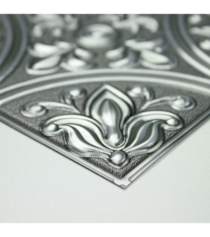 Silver Tin Peel & Stick Tile Backsplash