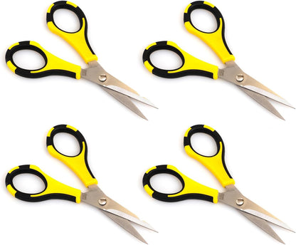 EK Tools Cutter Bee Precision Craft Scissors, Small, Yellow and Black, Package Includes 1 Ergonomic Scissor and 1 Protective Safety Cover, For Cutting, Paper, Herbs, and More