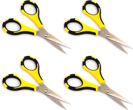 EK Tools Cutter Bee Precision Craft Scissors, Small, Yellow and Black, Package Includes 1 Ergonomic Scissor and 1 Protective Safety Cover, For Cutting, Paper, Herbs, and More