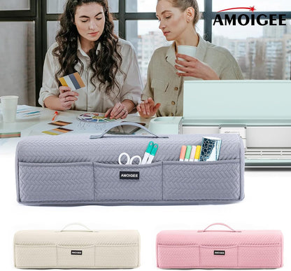 AMOIGEE Stretchy & Washable Dust Cover for Cricut Maker 4, Cricut Explore 4, Cricut Explore Air 2, Cricut Maker 3 – Die-Cut Machine Cover with Pockets for Cricut Accessories, Supplies & Tools