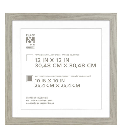 12" x 12" Matted to 10" x 10" Snapshot Gallery Frame by Place & Time