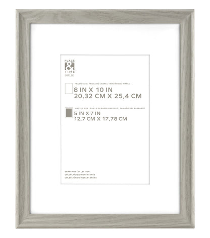 8" x 10" Matted to 5" x 7" Snapshot Wall Picture Frame by Place & Time
