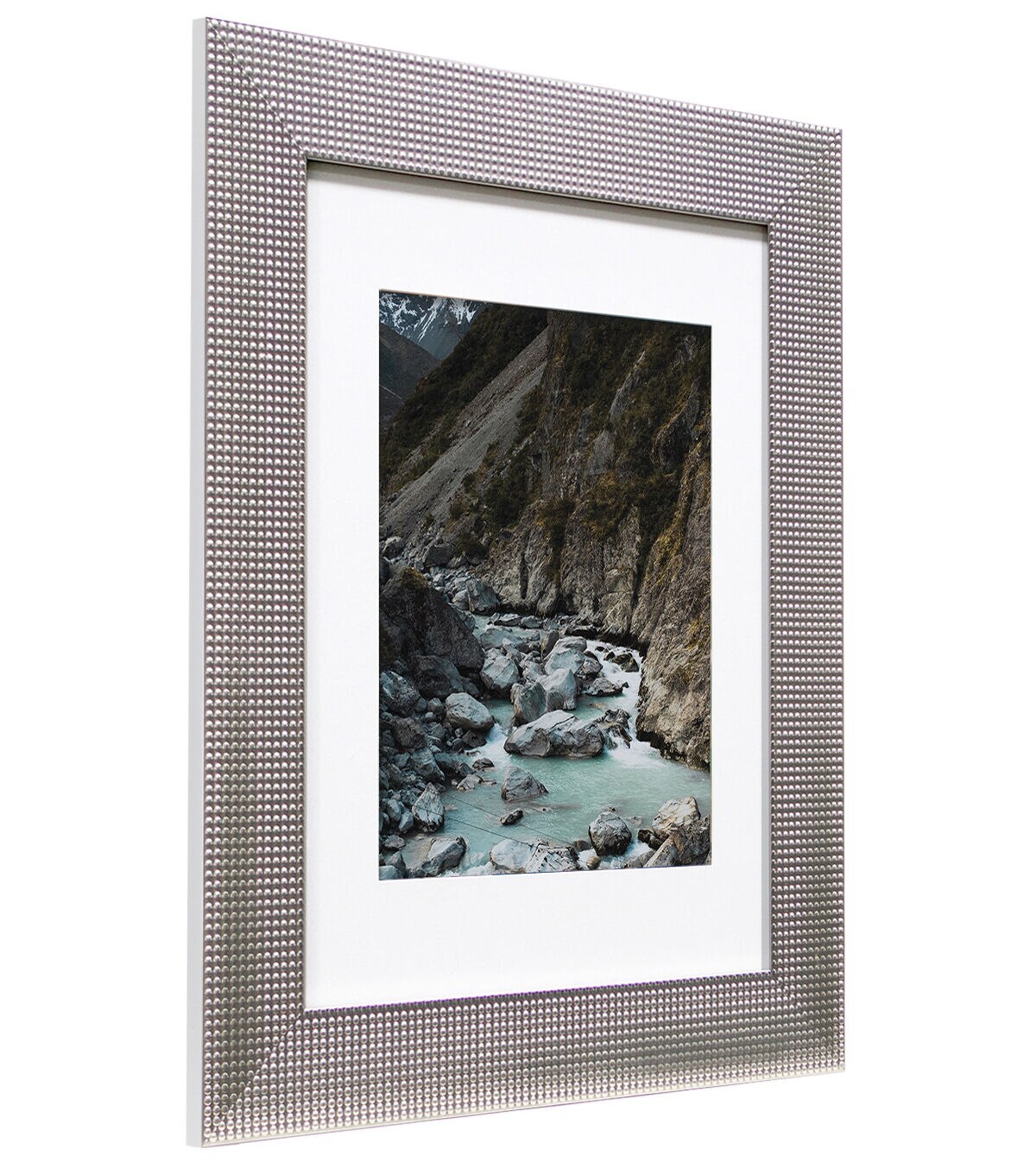 BP 16"x20" Matted to 11"x14" Silver Bump Wall Frame