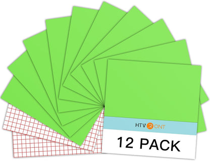 HTVRONT 70 Pack Vinyl for Cricut Machine, 57 Sheets 12" X 12" Permanent Adhesive Vinyl Sheets & 2 Cutting Mat & 10 Transfer Paper for Vinyl
