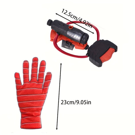 Ensemble de pistolets à eau de super-héros - Gants rouges et pistolet à eau, idéal pour la piscine, la plage et les combats d'eau en plein air, jouet aquatique amusant | Design amusant | Plastique durable