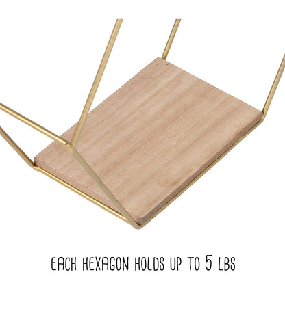 Honey Can Do Set of Hexagonal Wall Shelfs