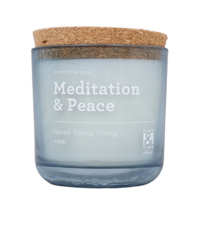 13oz Scented Glass Jar Candle With Cork Lid by Place & Time