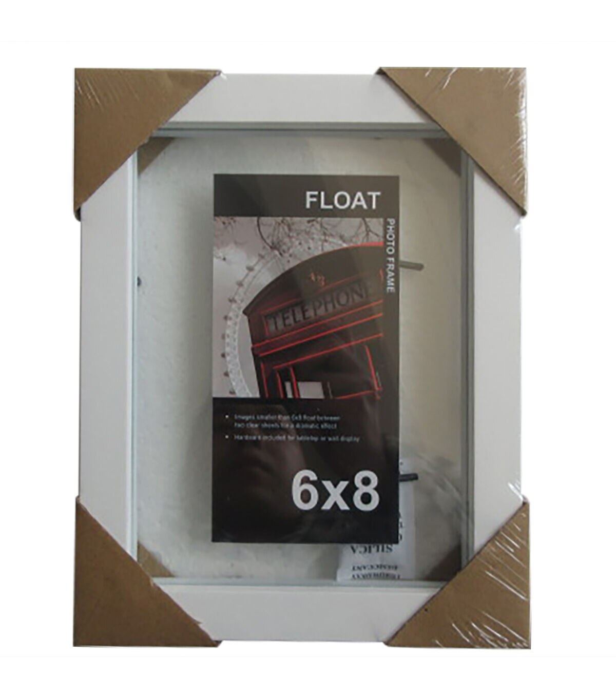 Innovative Creations 6" x 8" White Wood Float Photo Frame