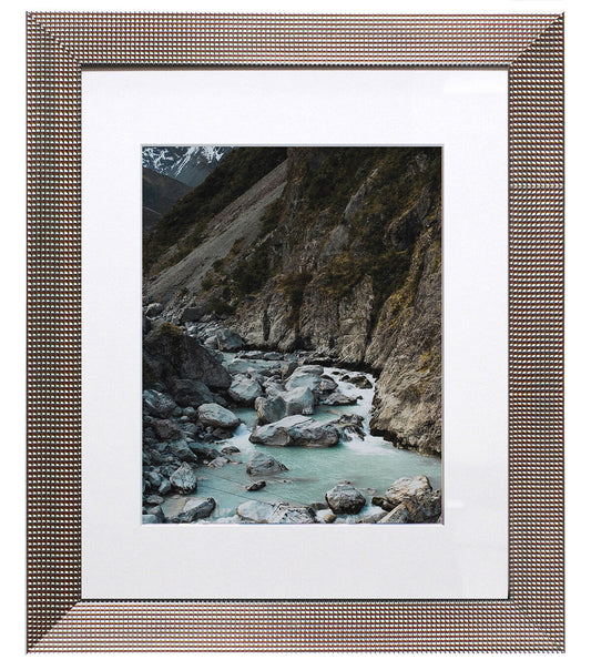 BP 16"x20" Matted to 11"x14" Silver Bump Wall Frame