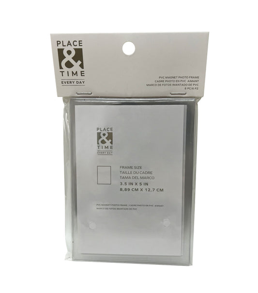 3.5" x 5" Acrylic Magnet Picture Frames 6pk by Place & Time