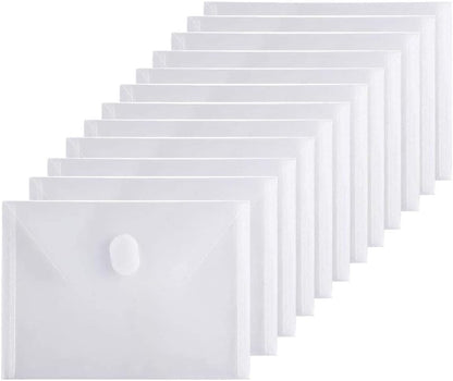 24 Pack Large Clear Die & Stamp Storage Bag Transparent Plastic Folders for Cutting Dies Stencil Embossing Crafts for DIY Scrapbooking Paper Card Craft Organizer Holder