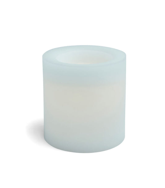6" x 6" LEDWhite Smooth Wax Pillar Candle by Hudson 43