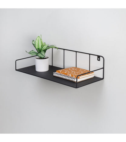 Honey Can Do Black Metal Wall or Behind The Door Shelf