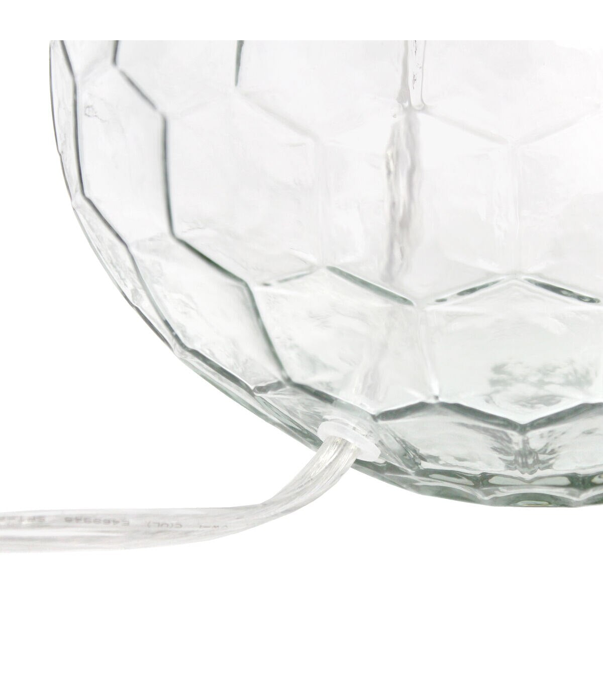 All The Rages 17.75" Clear Honeycomb Glass Table Lamp With White Shade