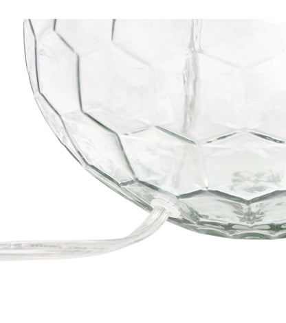 All The Rages 17.75" Clear Honeycomb Glass Table Lamp With White Shade