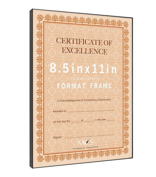 MCS 8.5" x 11" Front Loading Black Wall Frame