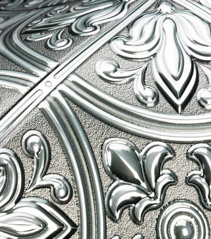 Silver Tin Peel & Stick Tile Backsplash
