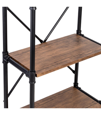 Honey Can Do 3 Tier Industrial Bookshelf Black