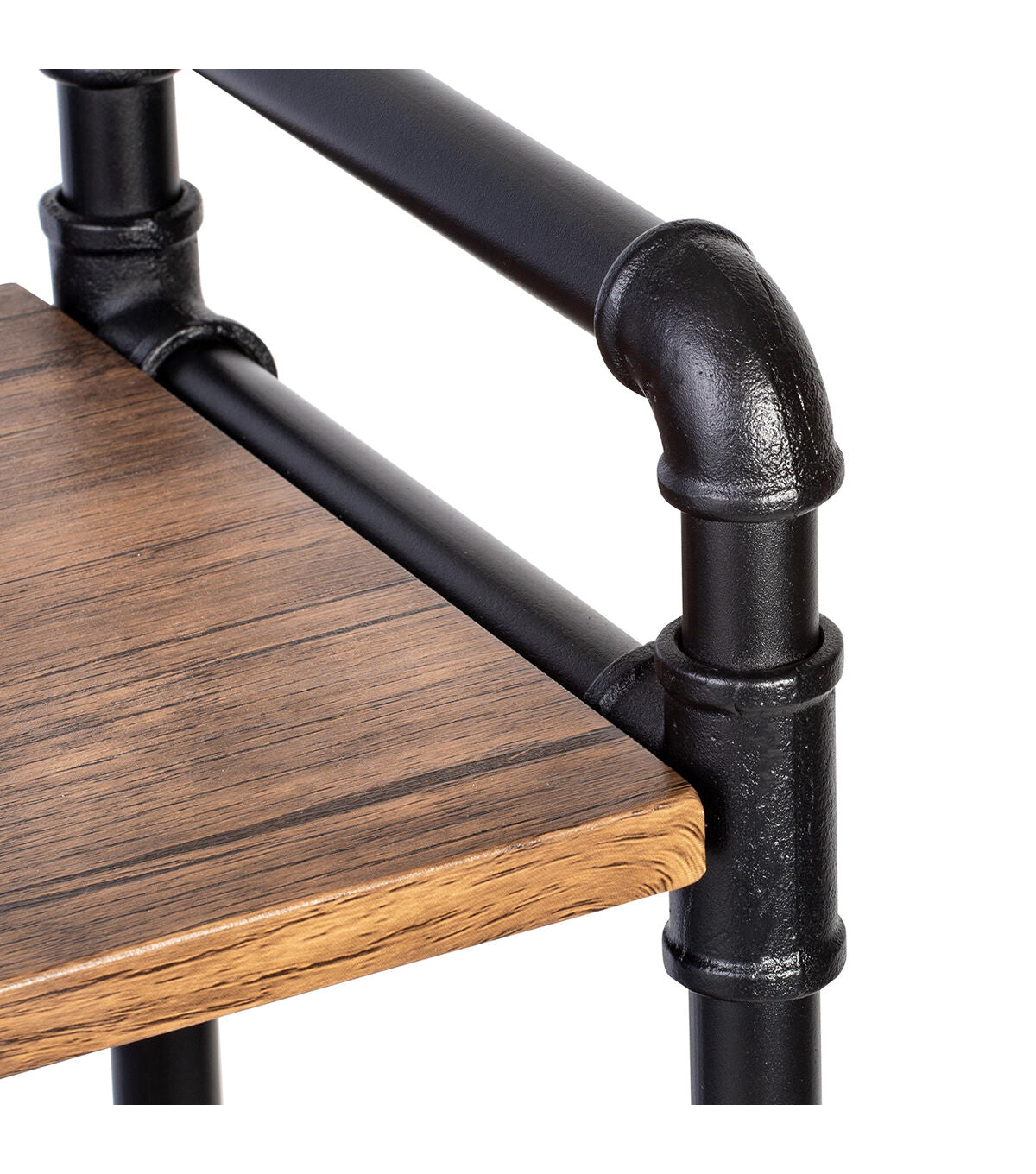 Honey Can Do 3 Tier Industrial Bookshelf Black