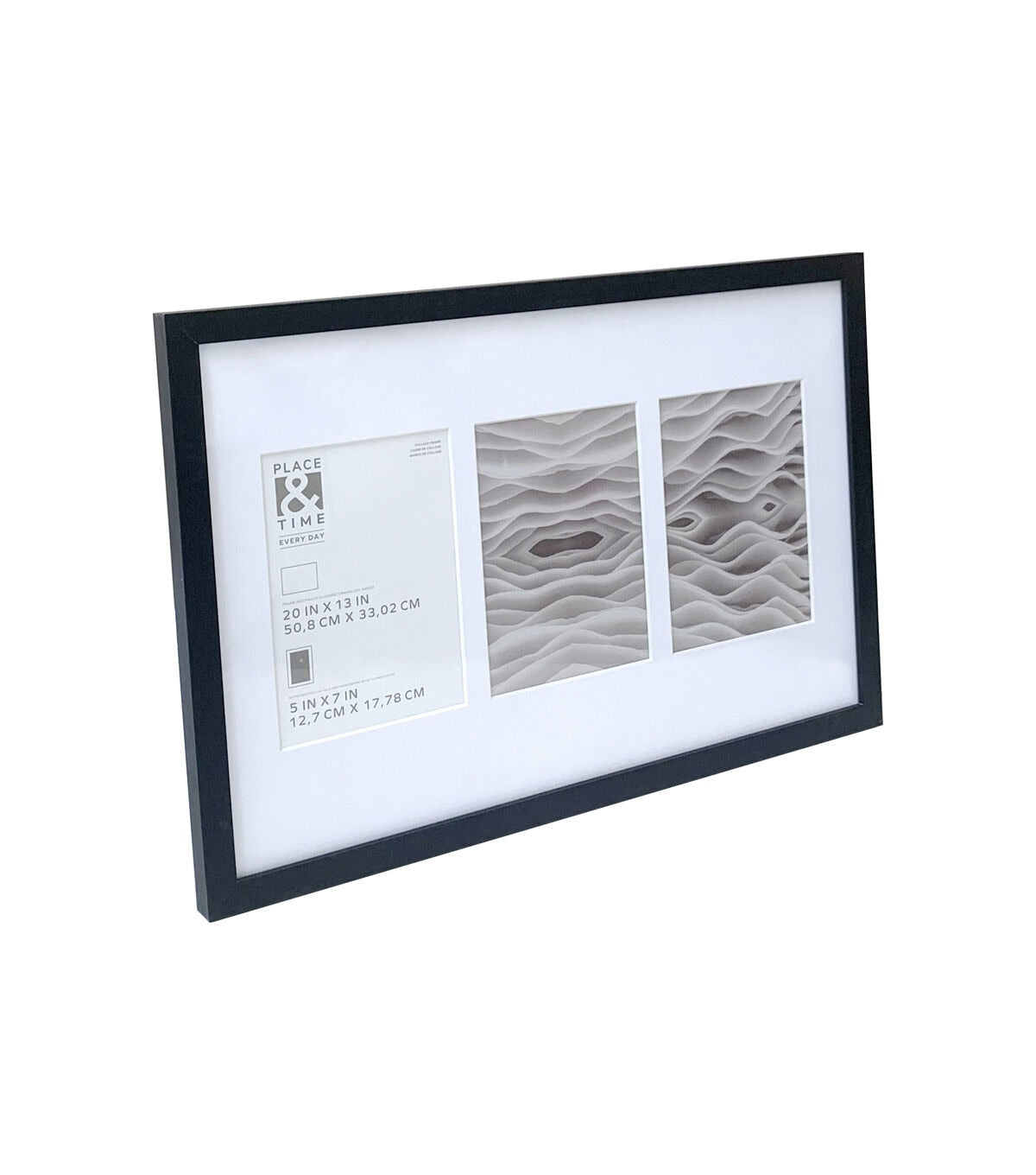 5" x 7" Black 3 Photo Collage Frame by Place & Time