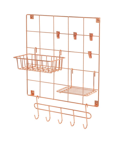 Honey Can Do 8pc Wire Wall Grid Copper