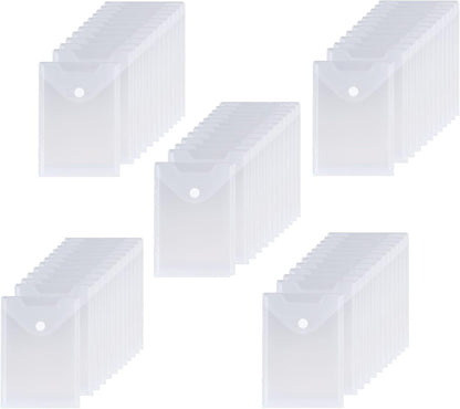 24 Pack Large Clear Die & Stamp Storage Bag Transparent Plastic Folders for Cutting Dies Stencil Embossing Crafts for DIY Scrapbooking Paper Card Craft Organizer Holder