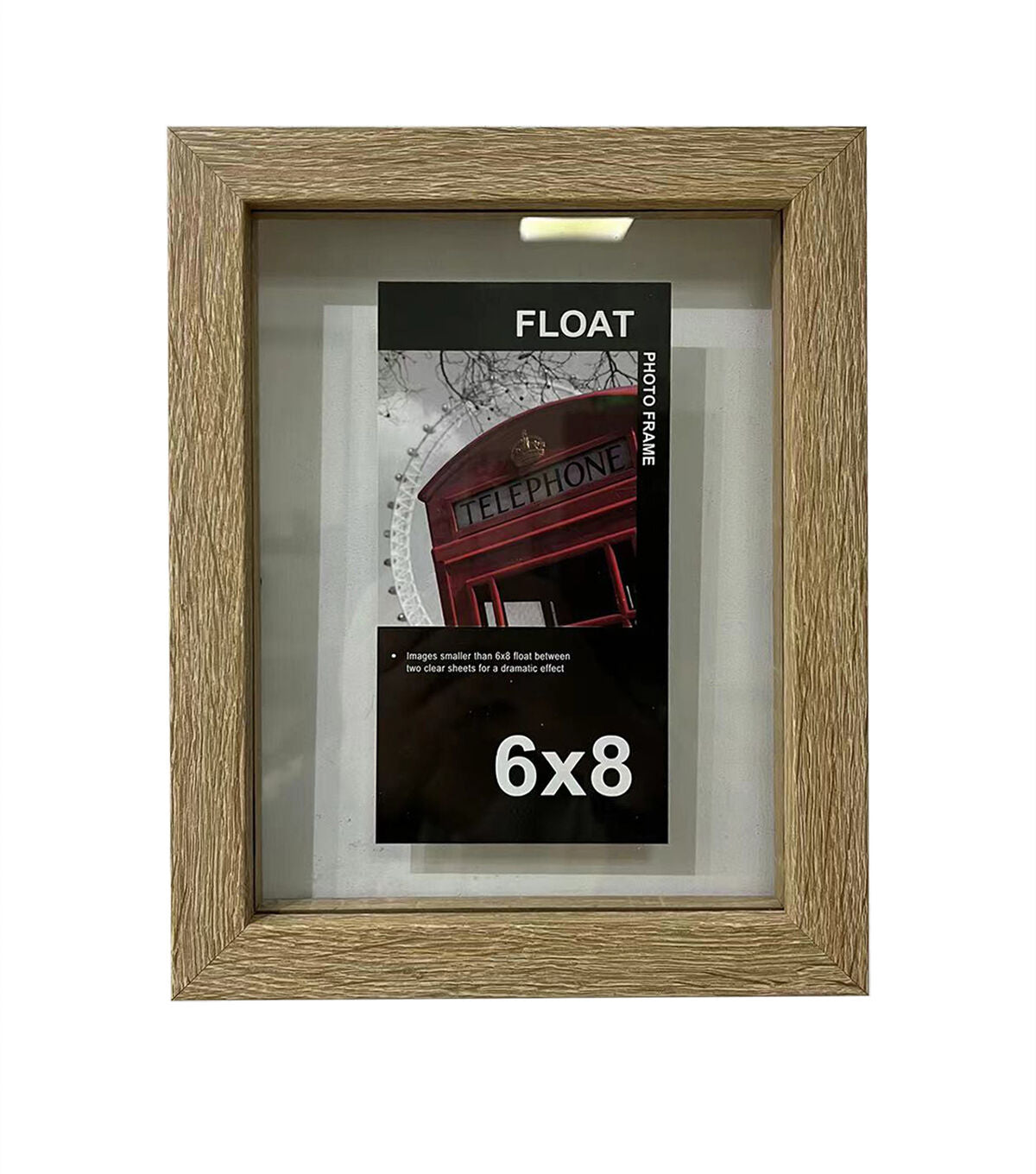 Innovative Home Creations 6" x 8" Natural Wood Float Frame