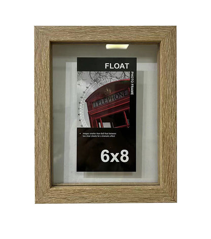 Innovative Home Creations 6" x 8" Natural Wood Float Frame