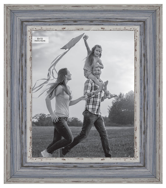 8" x 10" Distressed Light Blue Picture Frame