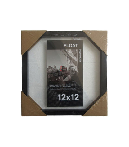 Innovative Creations 12" x 12" Black Wood Float Photo Frame