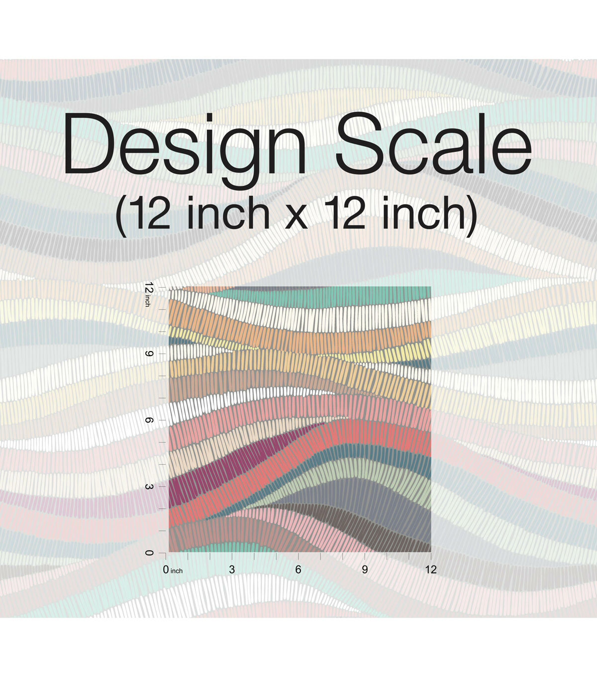 RoomMates 18" x 18' Multicolor Mosaic Waves Peel & Stick Wallpaper