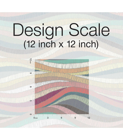 RoomMates 18" x 18' Multicolor Mosaic Waves Peel & Stick Wallpaper