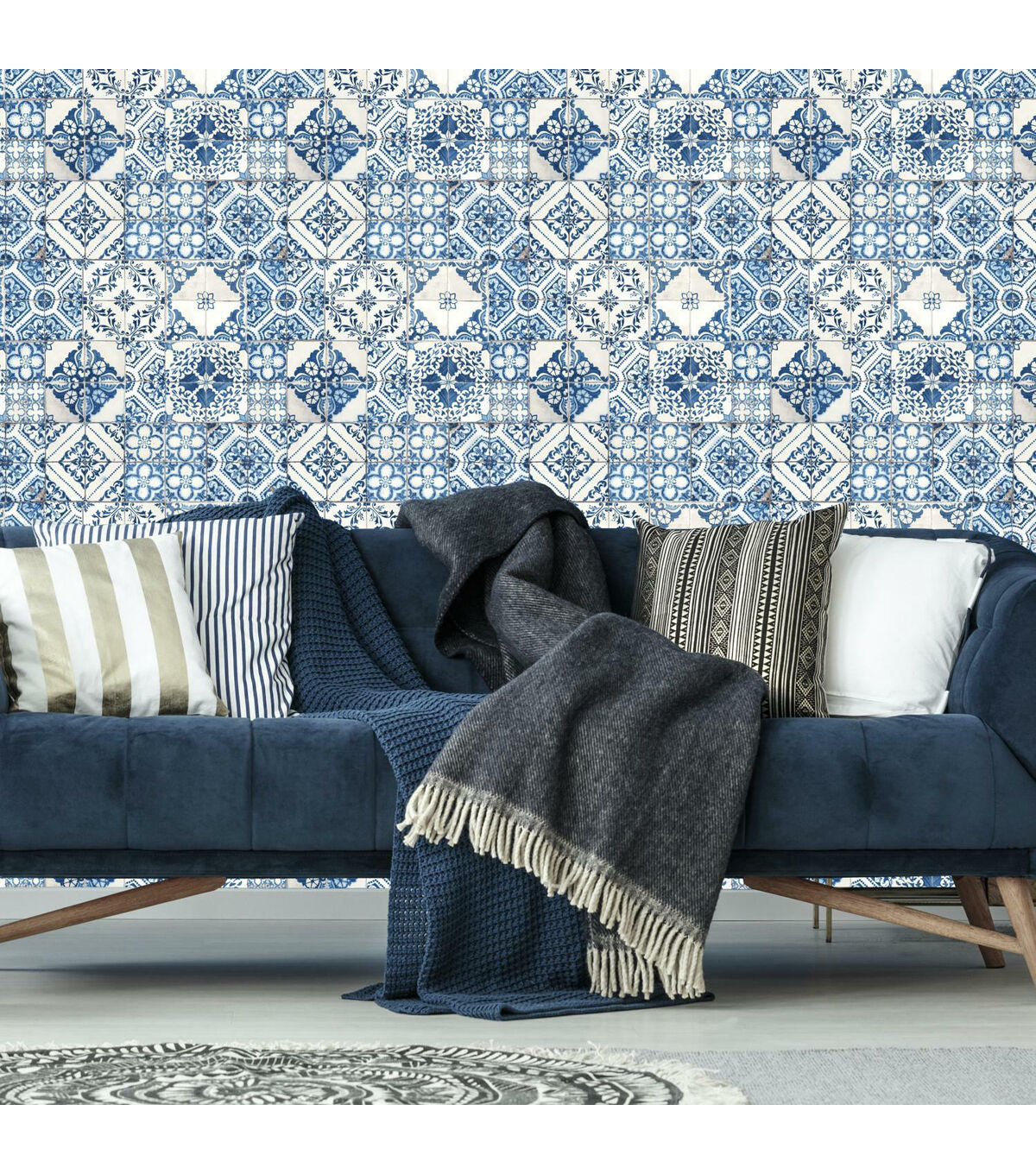 RoomMates Mediterranean Tile Peel And Stick Wallpaper