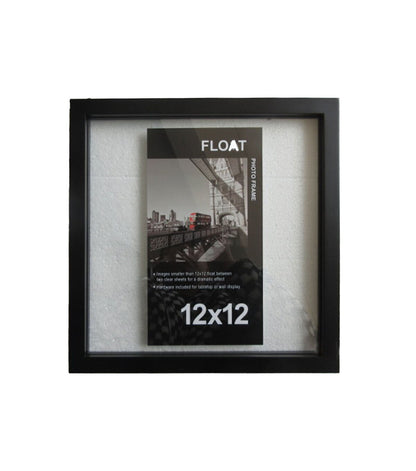 Innovative Creations 12" x 12" Black Wood Float Photo Frame