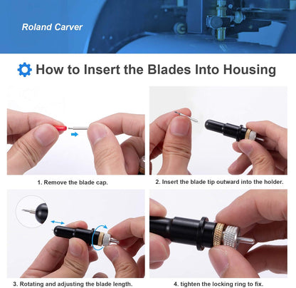STREWEEK 50PCS Cutting Blades compatible for Cricut Explore Air/Air 2/Air 3/Maker 3, Fine Point Blades Consist of 10PCS 30°Shallow Cutting Blades,30PCS 45° Standard Blades and 10PCS 60° Deep Blades
