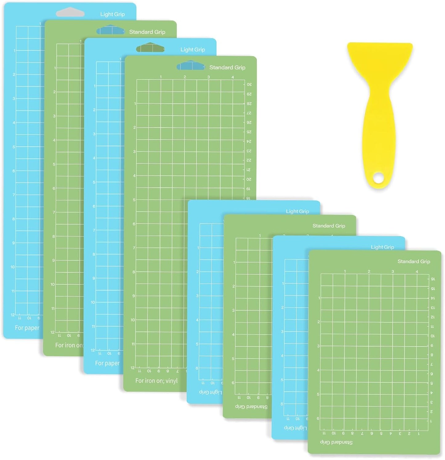 IModeur 10 Pack Cutting Mats - 12"x12" for Cricut Accessories - Explore Air 2/ Maker 2/3