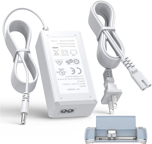 18V Power Cord for Cricut Cutting Machine Explore Air 2 Expression Expression 2 Maker Explore Explore Air Explore One Create Cake Mini Original Cricut for Maker KSAH1800250T1M2 Power Supply Charger