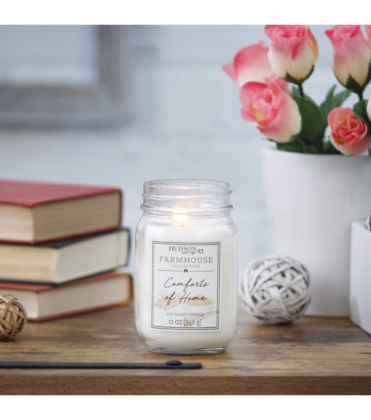 12oz Comforts of Home Scented Mason Jar Candle by Hudson 43