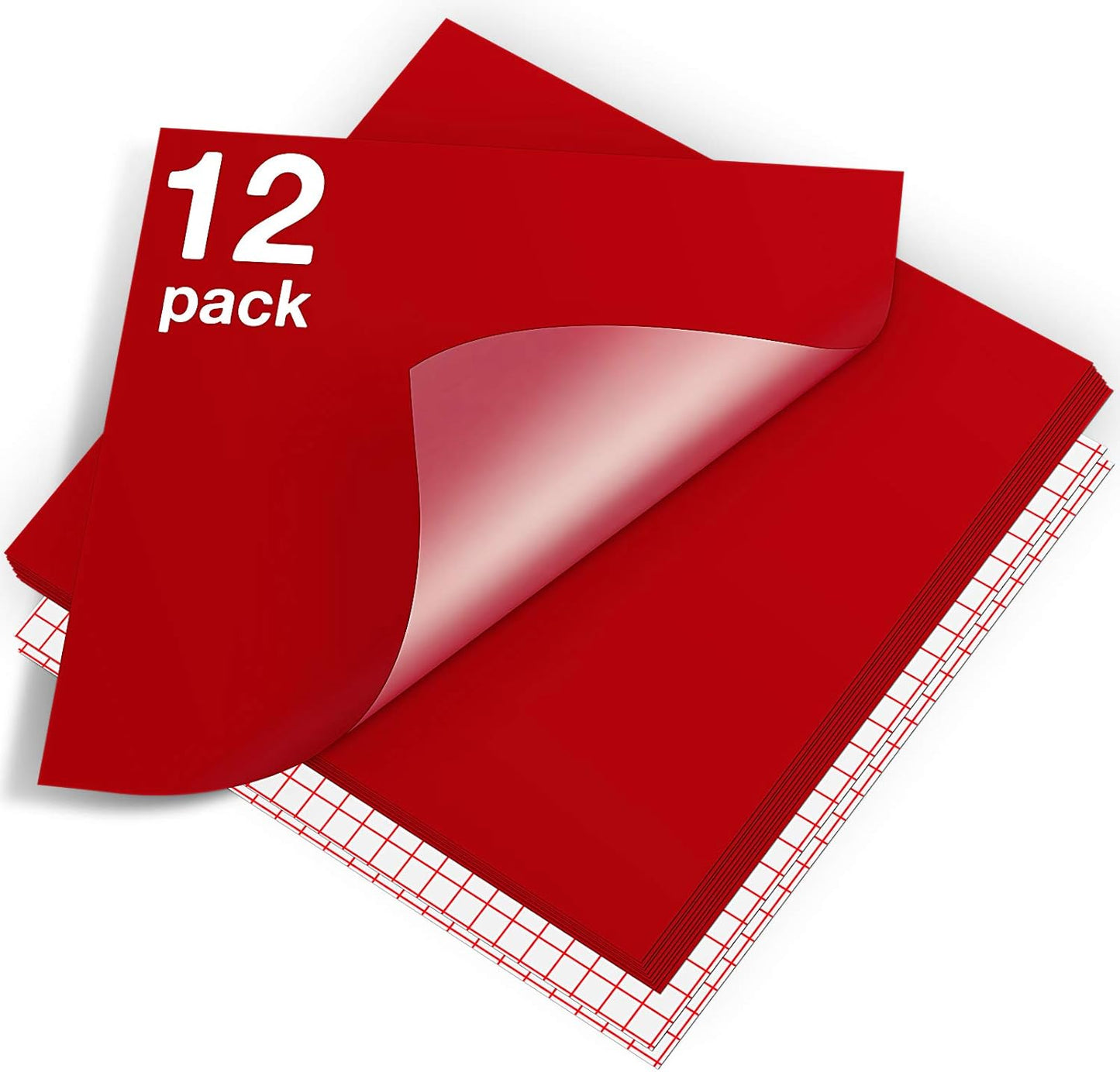 HTVRONT 70 Pack Vinyl for Cricut Machine, 57 Sheets 12" X 12" Permanent Adhesive Vinyl Sheets & 2 Cutting Mat & 10 Transfer Paper for Vinyl