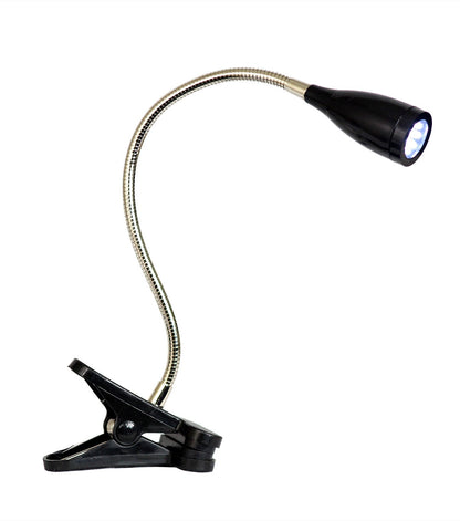 All The Rages Black Flexible Gooseneck LED Clip Light Desk Lamp
