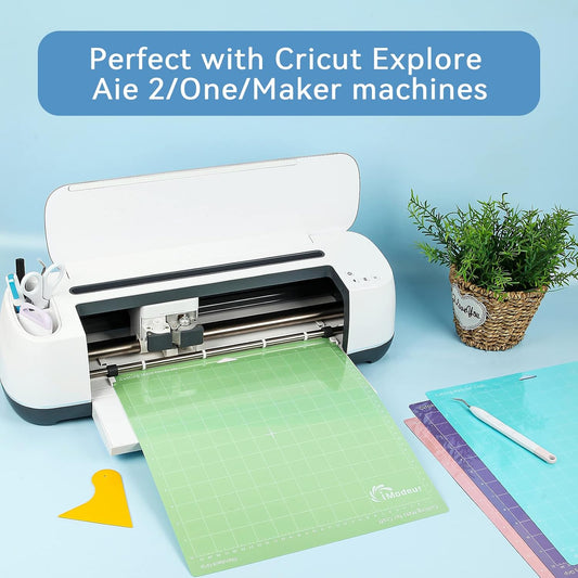 IModeur 10 Pack Cutting Mats - 12"x12" for Cricut Accessories - Explore Air 2/ Maker 2/3