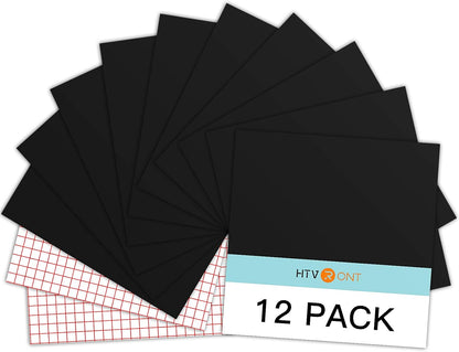 HTVRONT 70 Pack Vinyl for Cricut Machine, 57 Sheets 12" X 12" Permanent Adhesive Vinyl Sheets & 2 Cutting Mat & 10 Transfer Paper for Vinyl