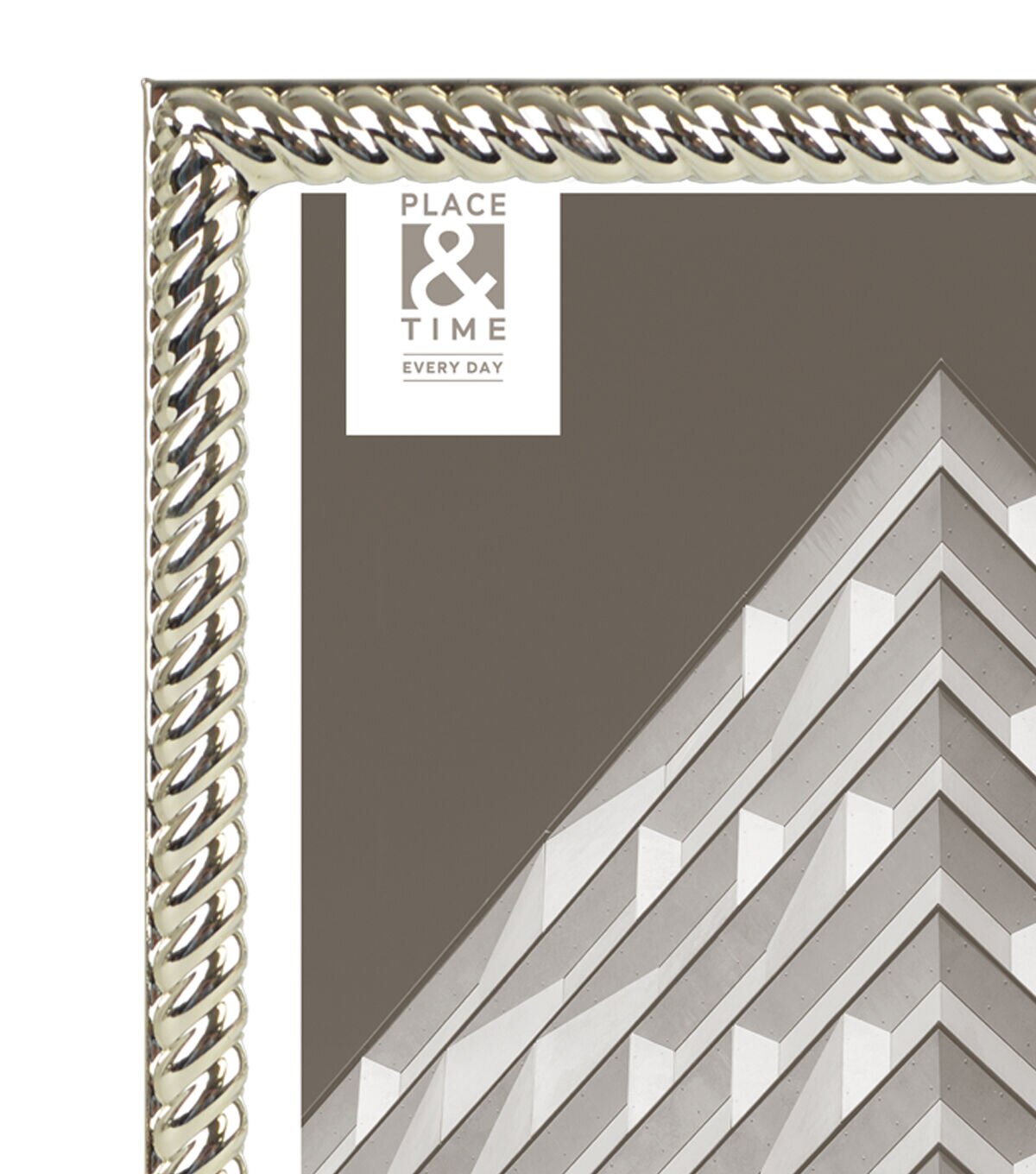 8" x 10" Silver Rope Tabletop Picture Frame by Place & Time