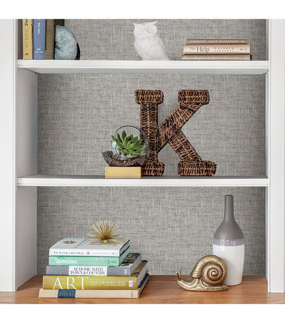 Wallpops NuWallpaper Peel & Stick Wallpaper Gray Poplin Texture